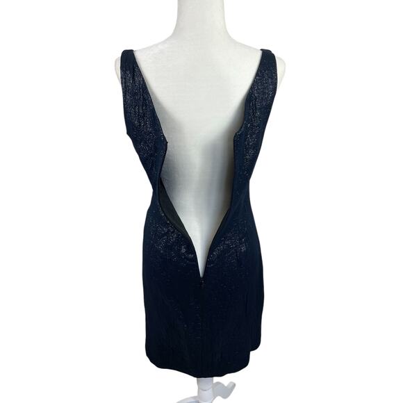 Vintage Tocca Silk Wool Shimmer Cocktail Dress Side Ruched Old Hollywood Sz 2 - Picture 9 of 13